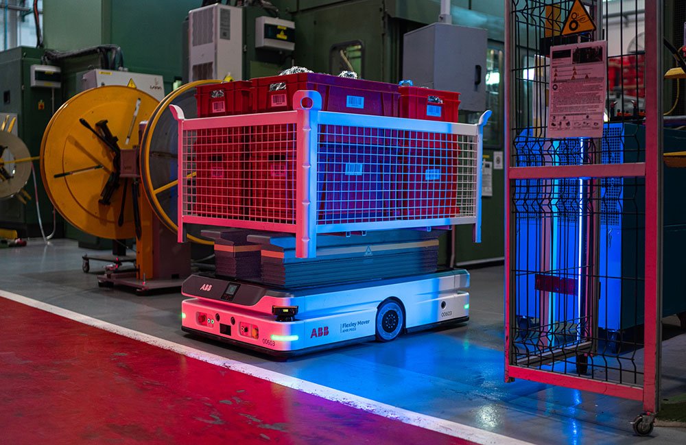 An ABB AMR using visual SLAM to navigate.