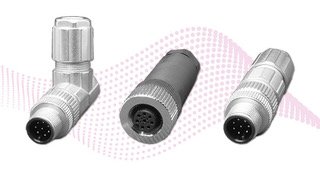 Field assembly M12 connectors available with A or B coding