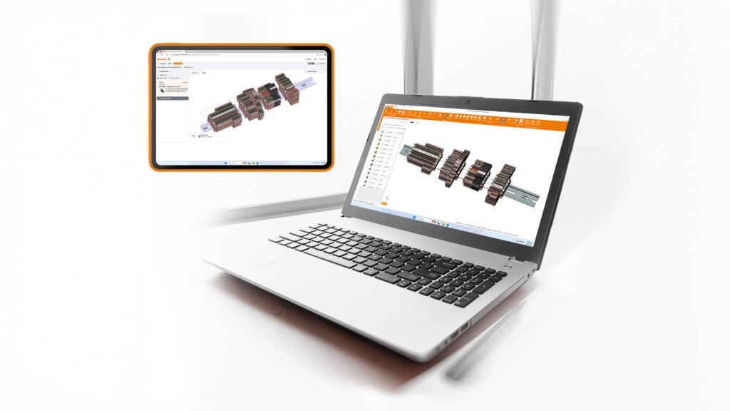 Web configurator designs DIN-rail terminal strips in-browser