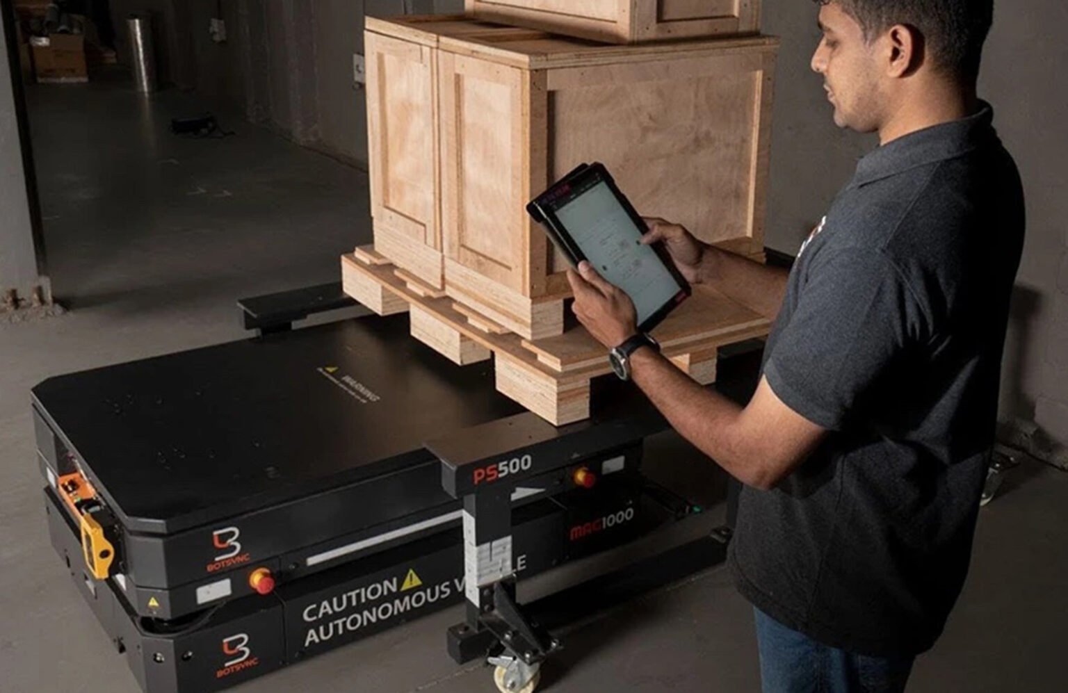 The MAG autonomous mobile robot for intralogistics from Botsync, which got investment from SGInnovate.