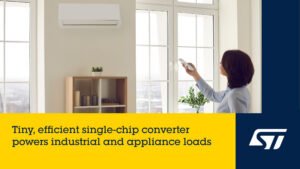 Monolithic buck converter pumps 3 A from a small package