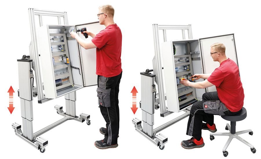 Mobile Worktable Aids Assembly of Control Cabinets